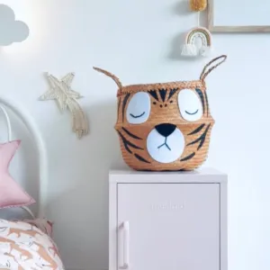 Tiger Handwoven Toy Storage Basket (Large)