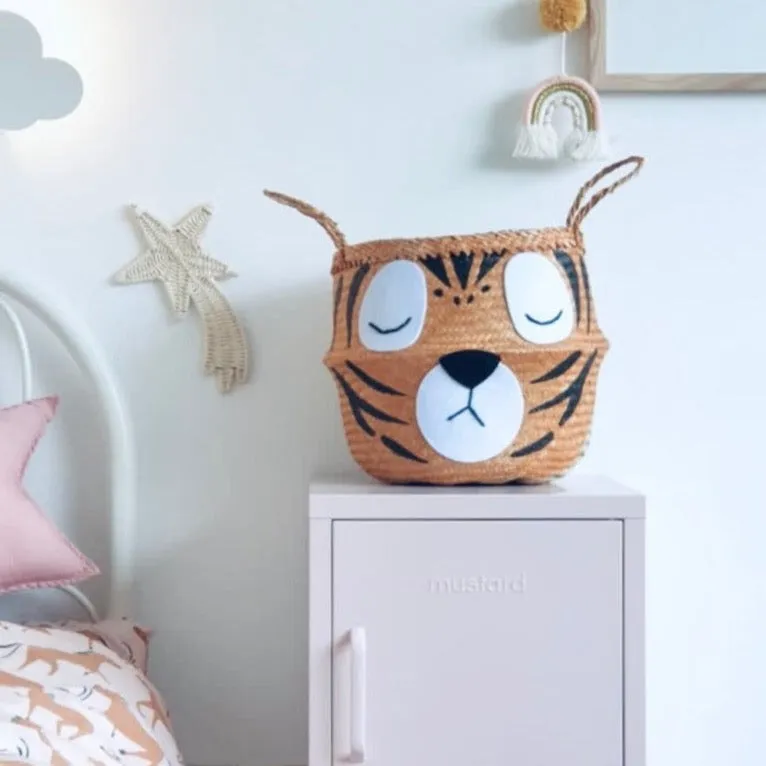 Tiger Handwoven Toy Storage Basket (Large)