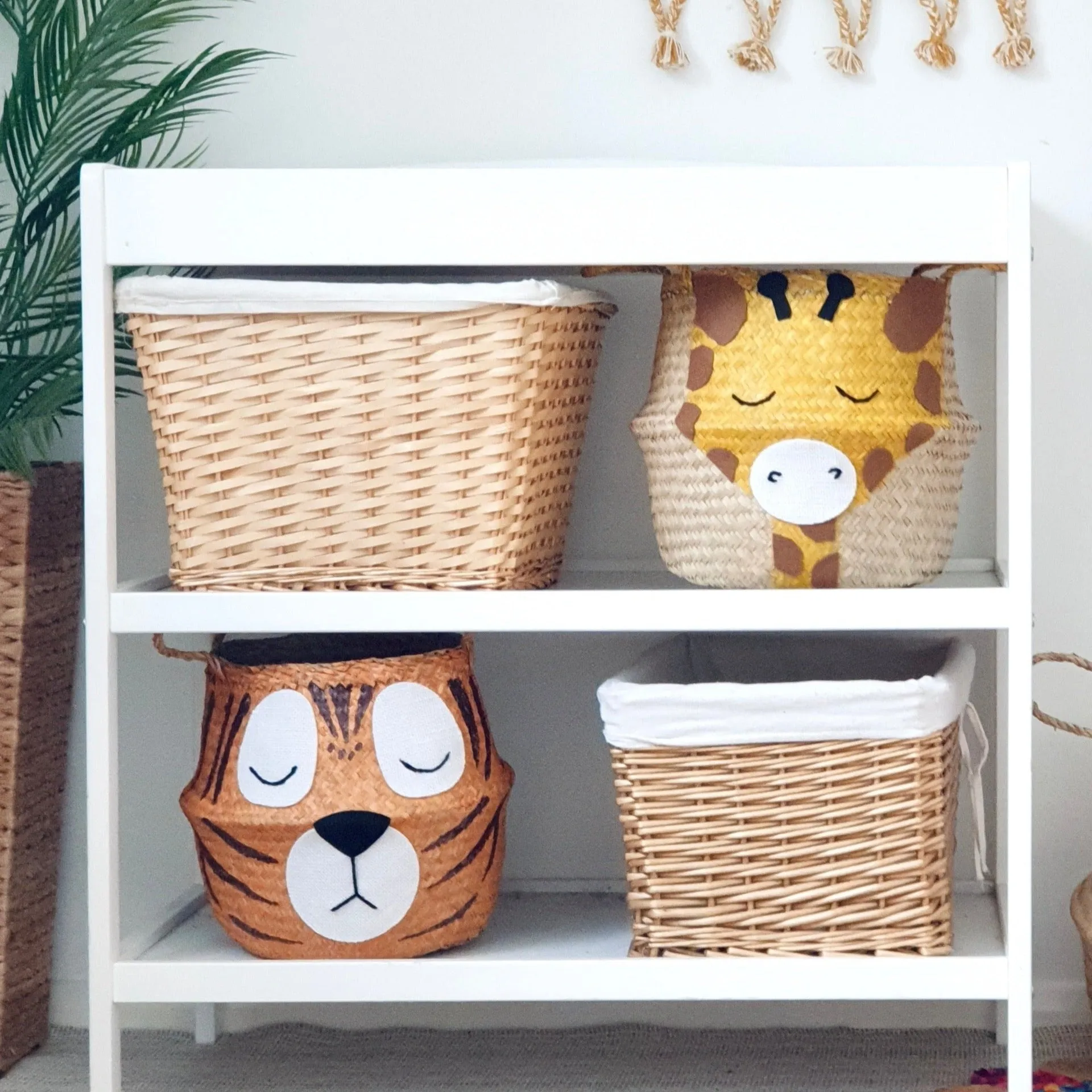 Tiger Handwoven Toy Storage Basket (Large)