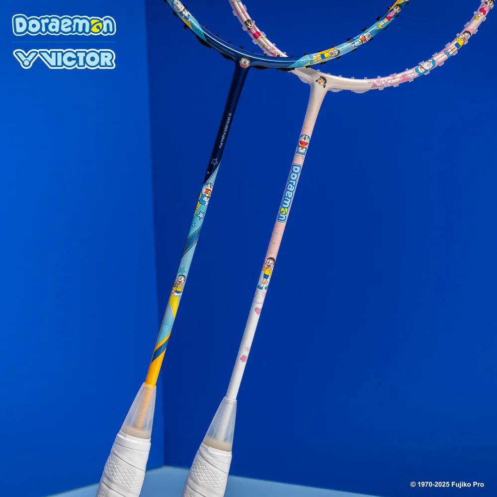 Victor X Doraemon DRM-SET-IB 2 Badminton Rackets set [Pink/Blue]