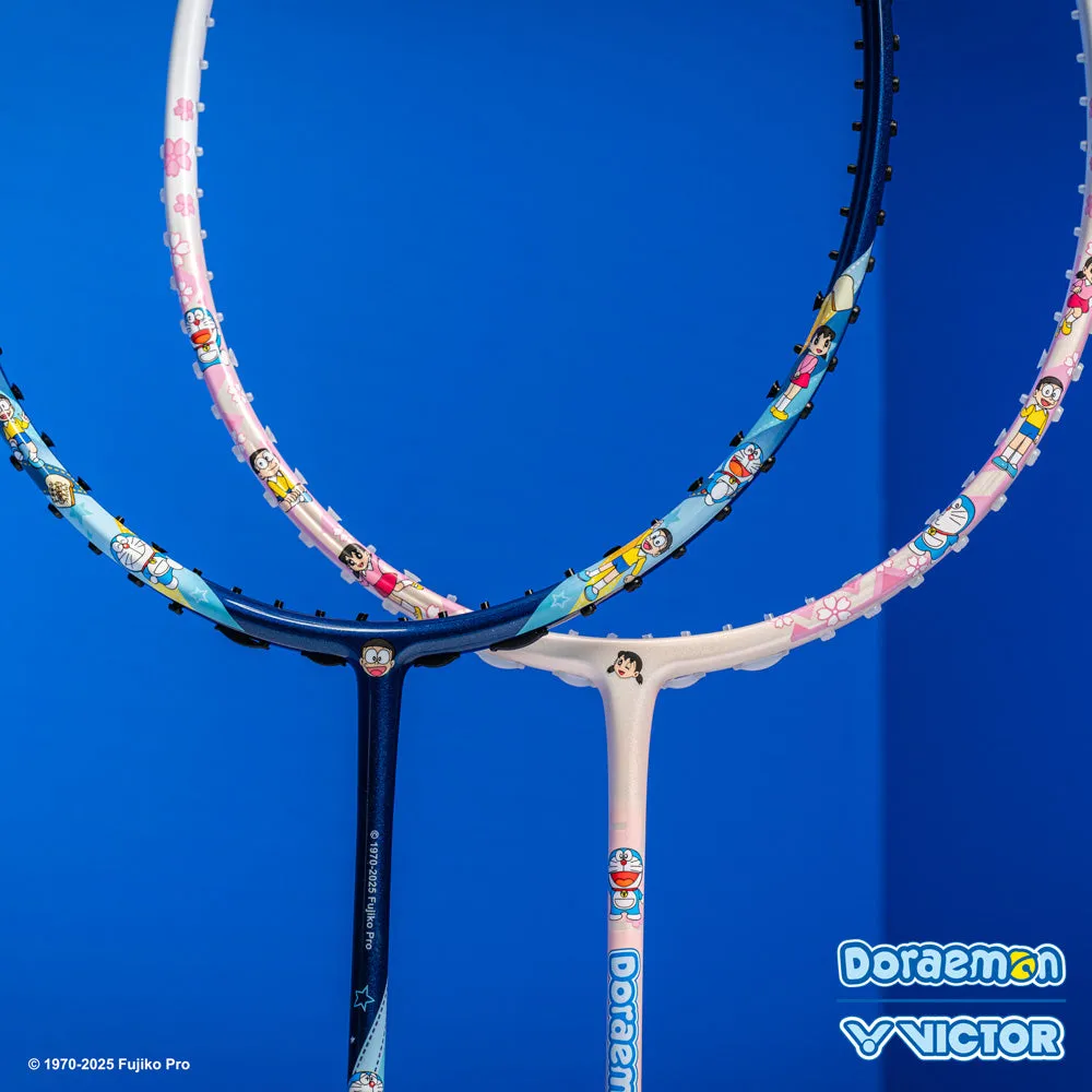 Victor X Doraemon DRM-SET-IB 2 Badminton Rackets set [Pink/Blue]