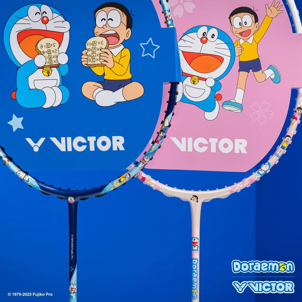 Victor X Doraemon DRM-SET-IB 2 Badminton Rackets set [Pink/Blue]