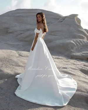 Wedding Guest Dresses: Wedding Dresses Off the Shoulder Sleeveless Side Split Beach