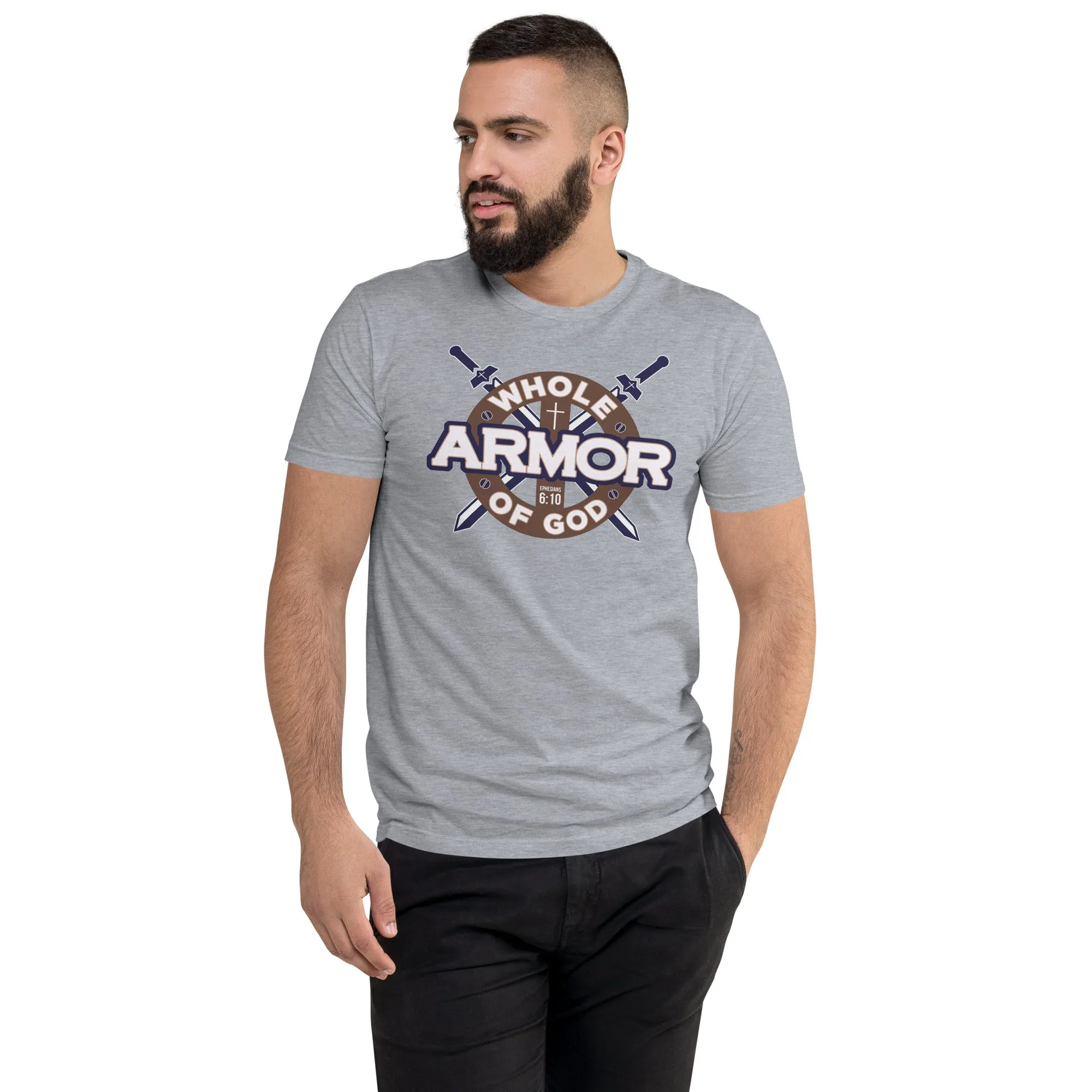 Whole Armor of God - Short Sleeve Fitted T-shirt