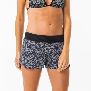 Women's boardshorts with elastic waistband and drawstring TINI ETHNI