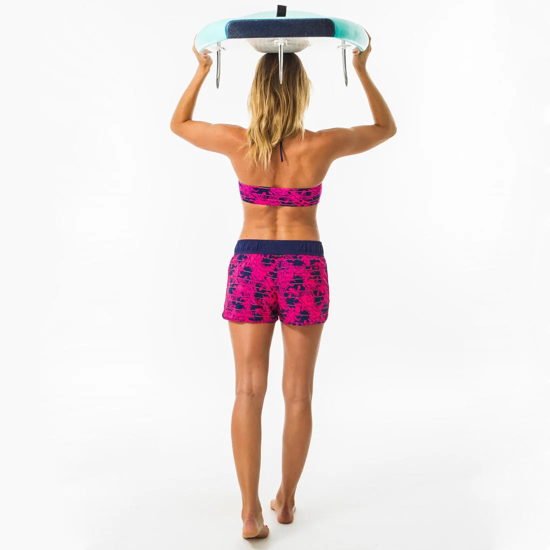 Women's boardshorts with elastic waistband and drawstring TINI ETHNI
