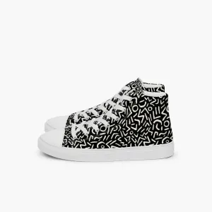 Women’s High Top Abstract Canvas Shoes