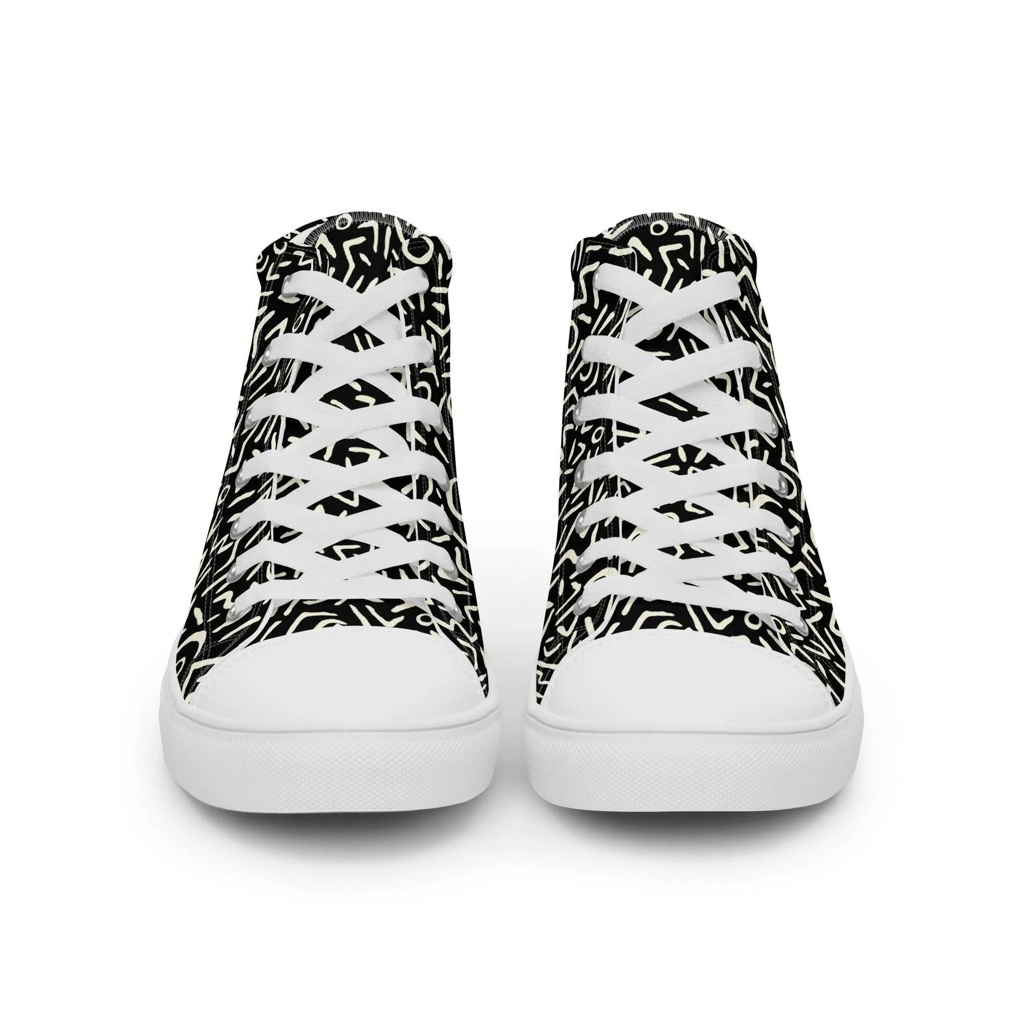Women’s High Top Abstract Canvas Shoes