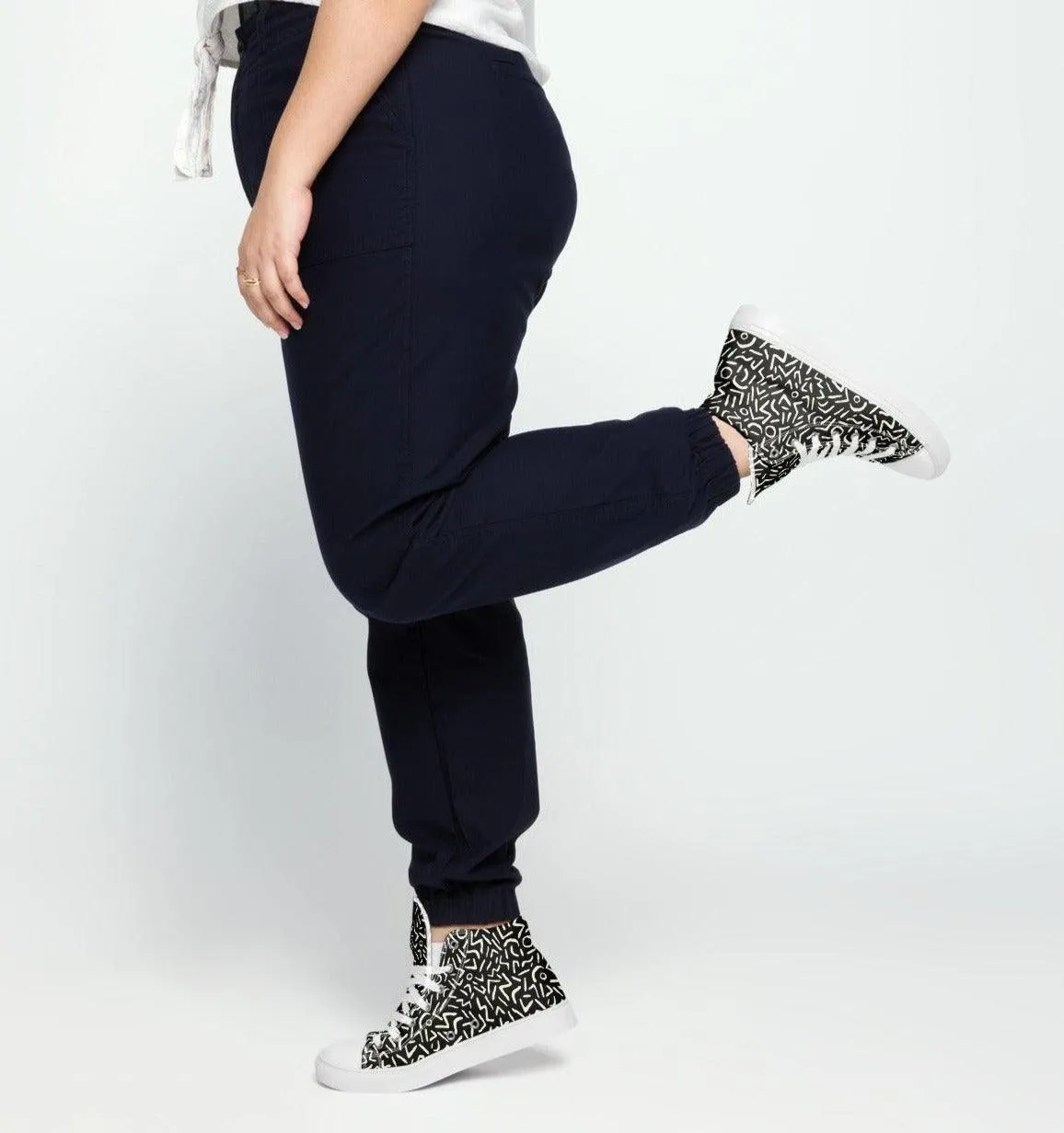 Women’s High Top Abstract Canvas Shoes