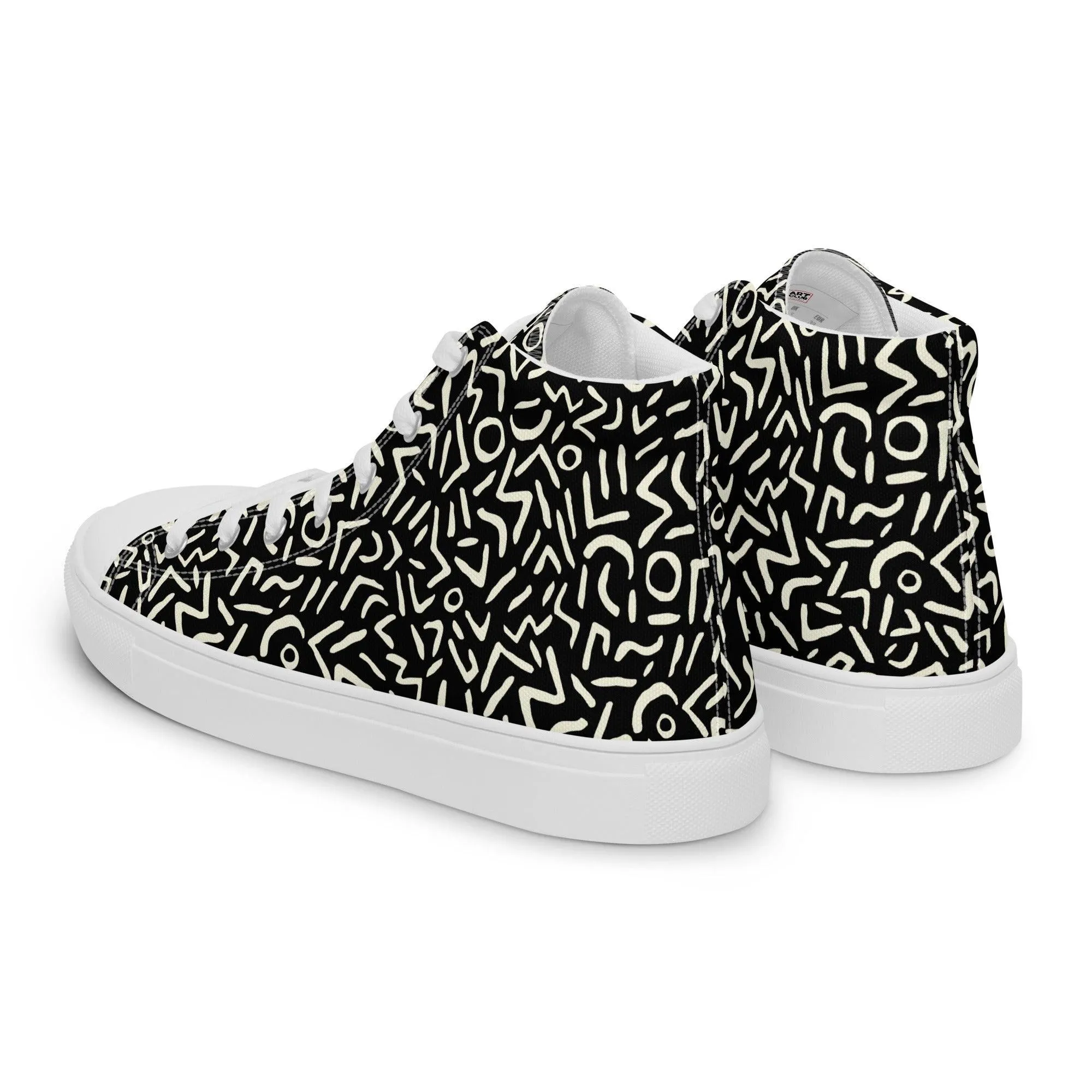 Women’s High Top Abstract Canvas Shoes