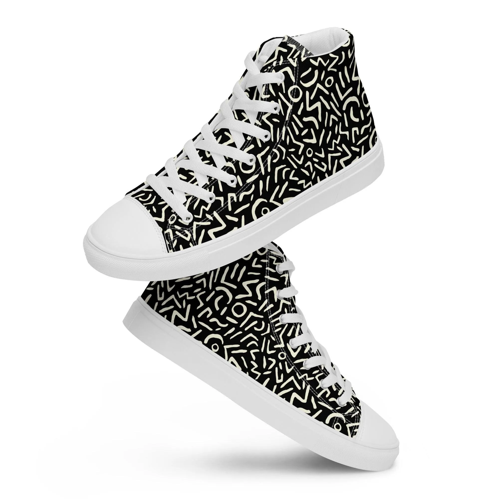 Women’s High Top Abstract Canvas Shoes