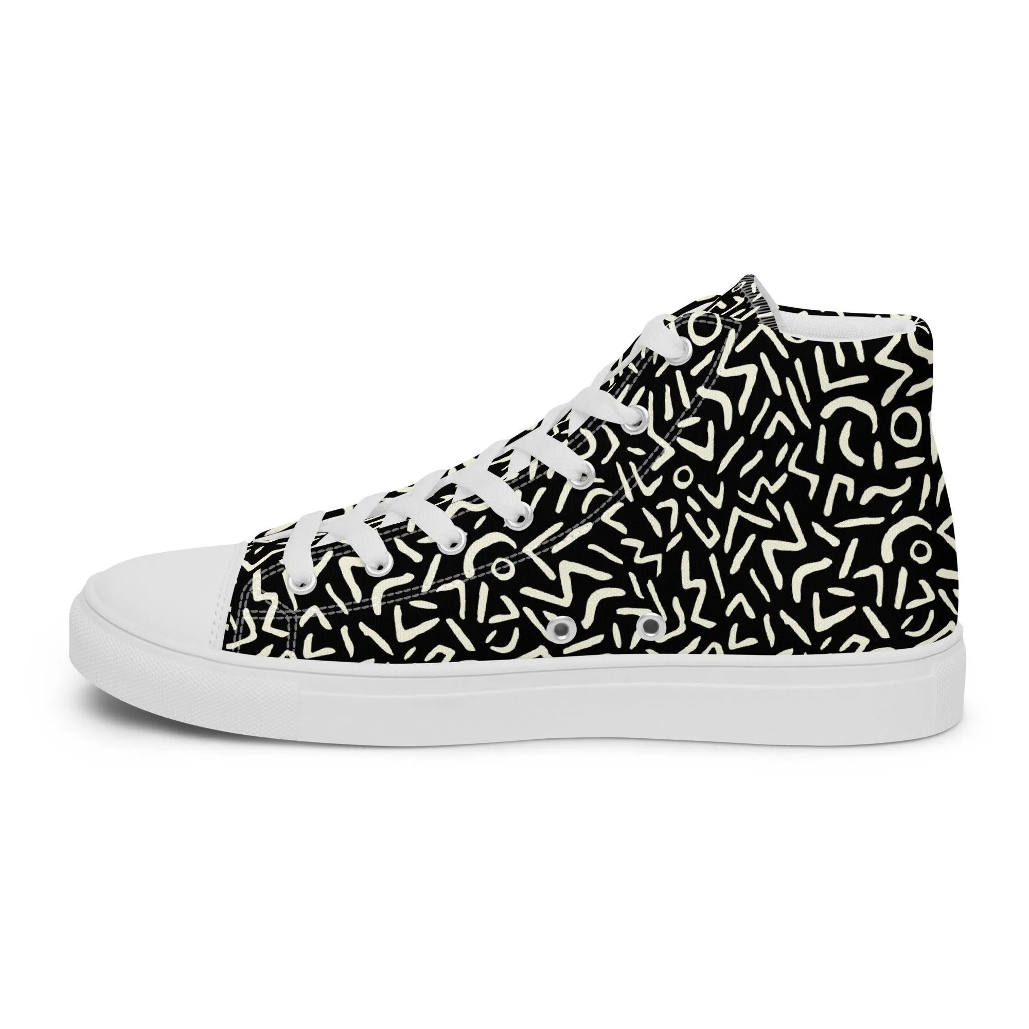 Women’s High Top Abstract Canvas Shoes