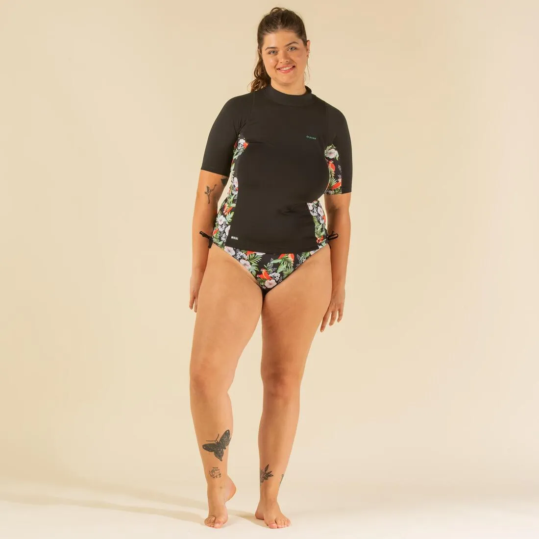 women's short sleeve uv-resistant 500 surfing top t-shirt